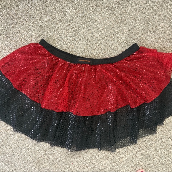 Disney Running Red and Black Mickey Mouse Costume Skirt - Picture 2 of 4
